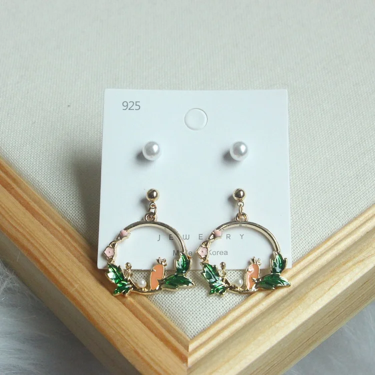 Fashion Simple Rabbit Radish Earrings