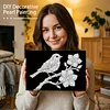 DIY Pearl Painting Bird for Home Wall Decor with Frame(20x30cm)