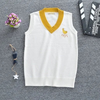 Korean Embroidery Knit Pullovers Cartoon Sweater BE167
