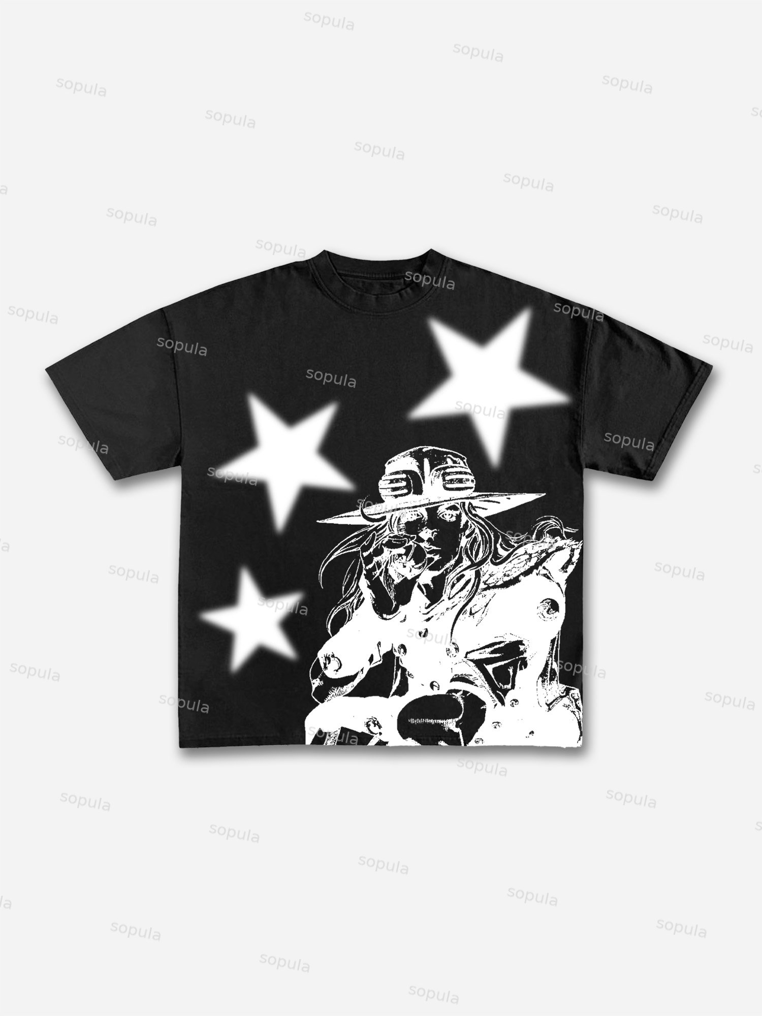 Gero Zeppelin Unreal Star Graphic Cotton T-shirt - Sopula｜Premium Graphic Tees & Graphic Clothing