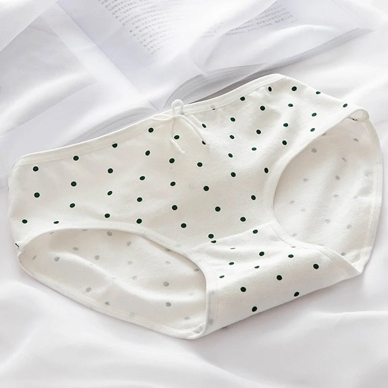 Women's Cotton Underwear Panties Fashion Bow Briefs Lovely Girl Comfort Panties Mid Waist Seamless Underpants Female Lingerie