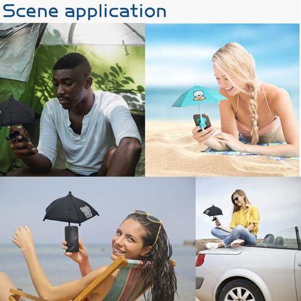 Cute Mobile Phone Holder with Sun Umbrella