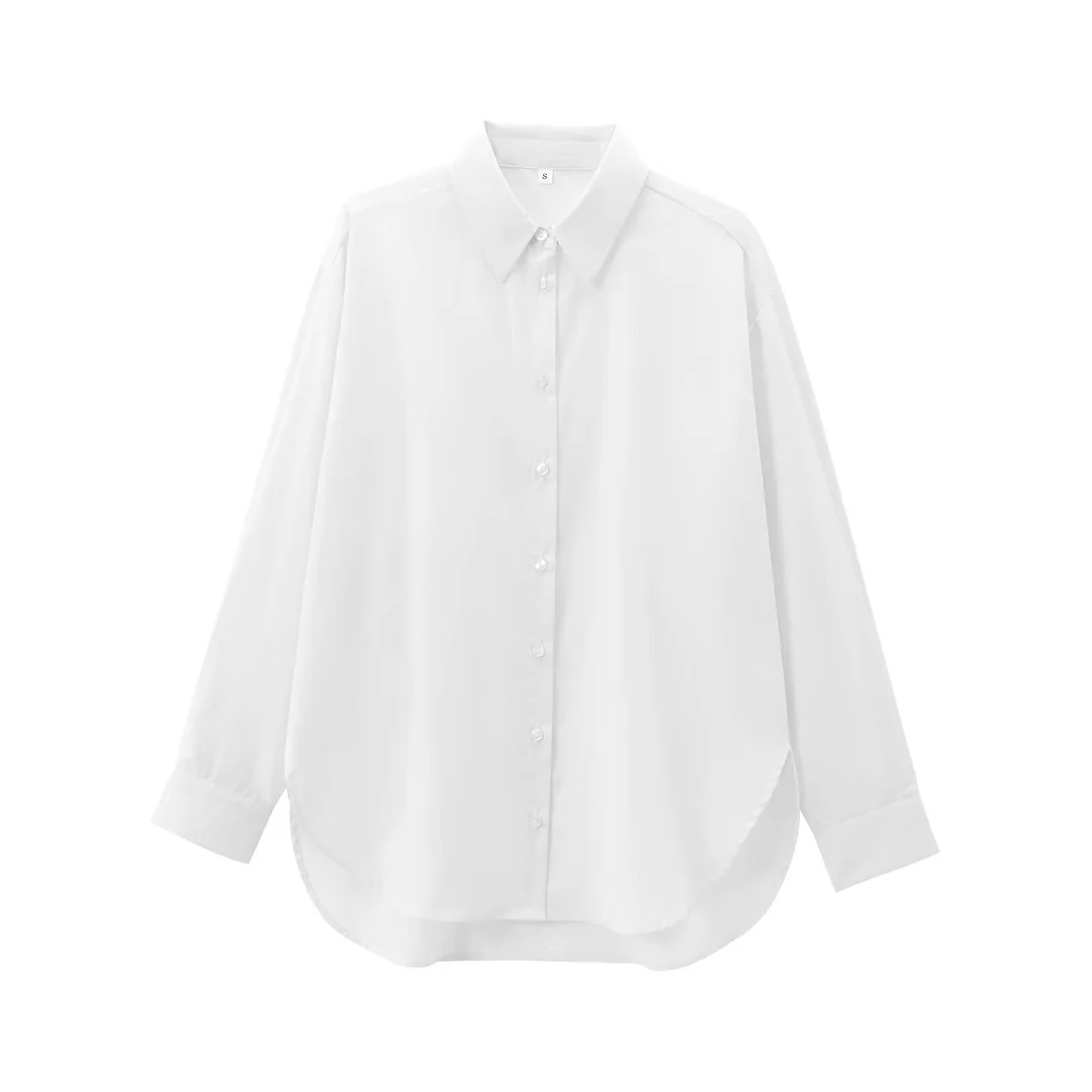 Nigikala Nigikala Autumn Fashion New Loose Cotton Shirt Women's M56865