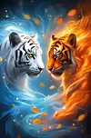 Luxury AB Velvet Diamond Painting Kit - Tiger