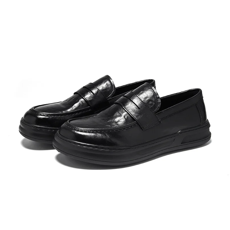 Colourp Colourp Dou Shoes Male Spring And Autumn British One Foot Pedal Casual Leather Shoes 2023 New Fashion Loafers Male 85999-R