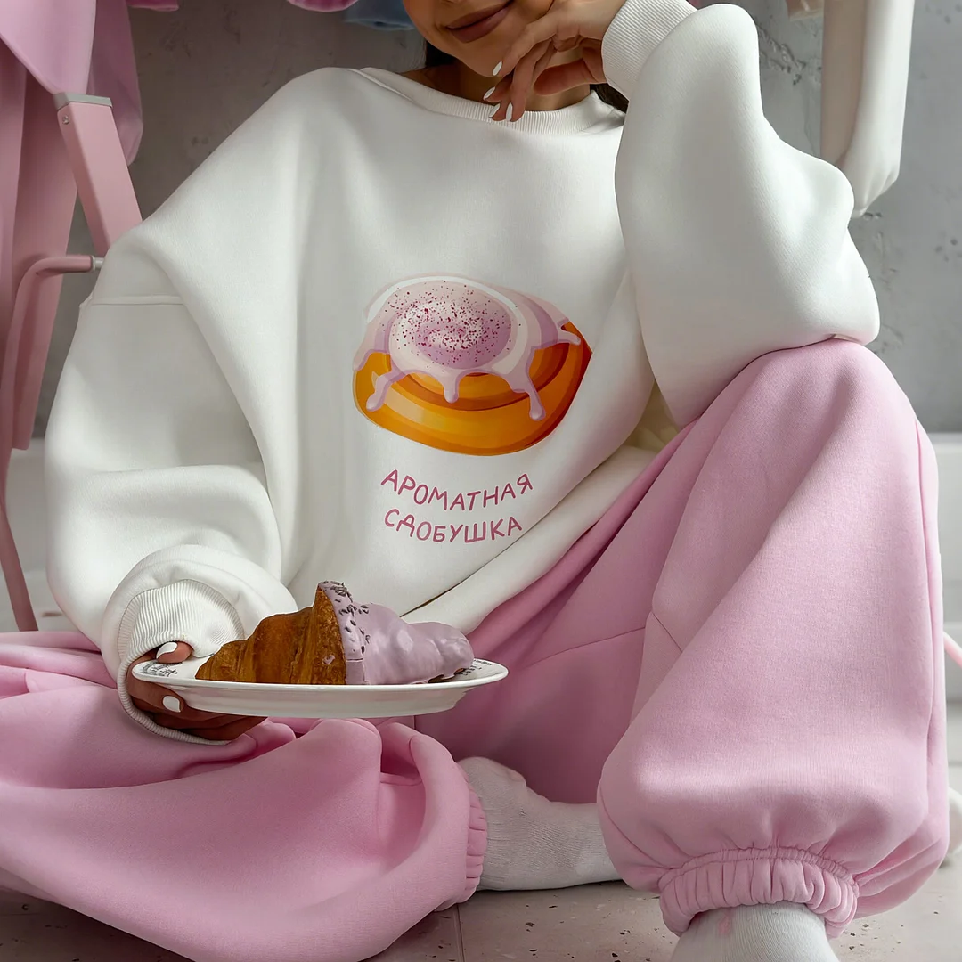 Women's Loose And Comfortable Mommy Print Sweatshirt