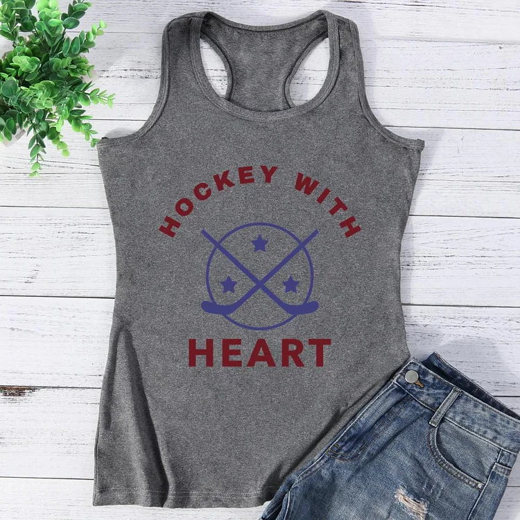 Hockey With Heart Vest Top-Annaletters