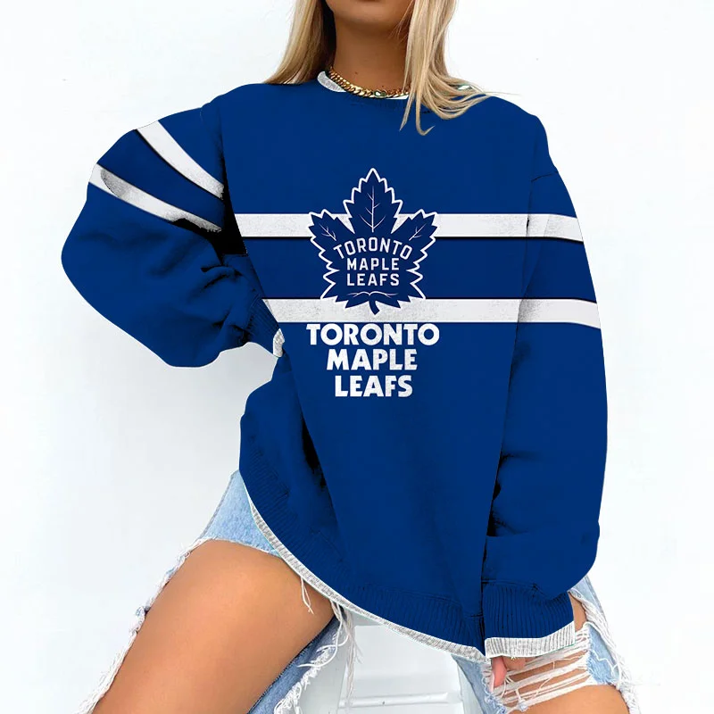 Women's Support Toronto Maple Leafs Hockey Print Sweatshirt