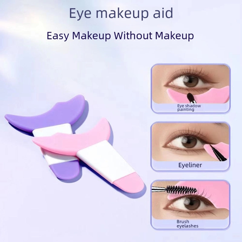 Novice Painting Eyeliner Auxiliary Baffle Crescent Silicone Eye Makeup Apply Eye Shadow Mascara Positioning Aid Beauty Tool
