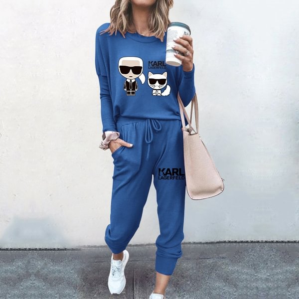 Fashion Womens Jogging Suits Hoodies Pants Two Piece Outfit Womens Sweatshirts Running Set Solid Color Cotton Long Sleeved Jogging Tops Pants - Shop Trendy Women's Fashion | TeeYours