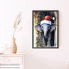 (40*60cm)Christmas Elephant - Full Round Drill Diamond Painting