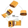 Multifunctional accordion-style genuine leather box wallet