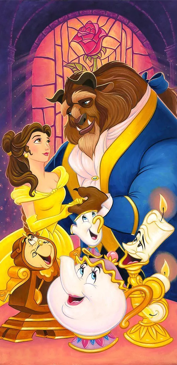 Disney Beauty And The Beast Princess Belle 30*70CM(Canvas) Full Round Drill Diamond Painting gbfke