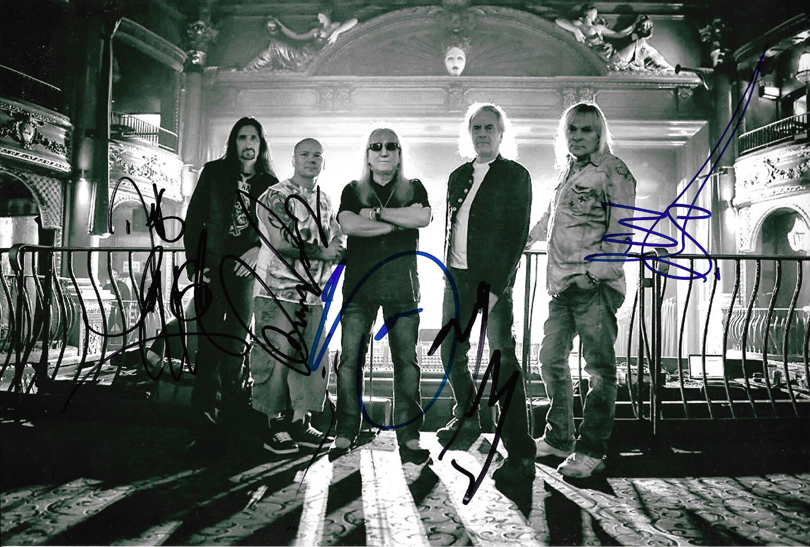 Uriah Heep signed 8x12 inch Photo Poster painting autographs