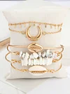 6-pieces Horn Gravel Shell Bracelet Accessories
