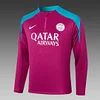 2024/2025 Psg Paris Saint-Germain Half-Pull Training Suit Purple-Red Football Shirt 1:1 Thai Quality