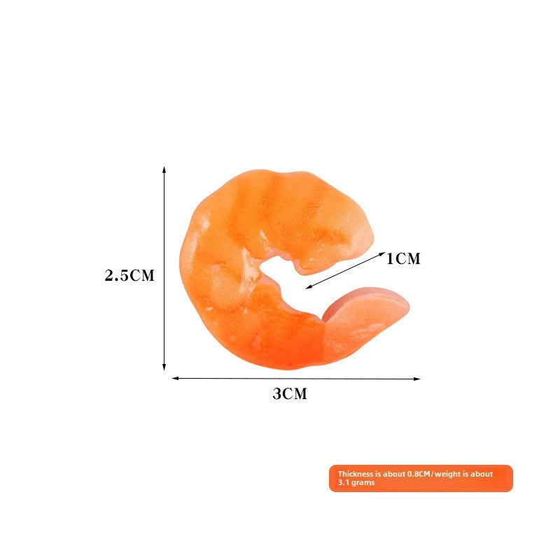 PVC Simulation Shrimp Model Film And Television Shooting Props Restaurant Sample Decoration Fun Simulation Food Shrimp Tail