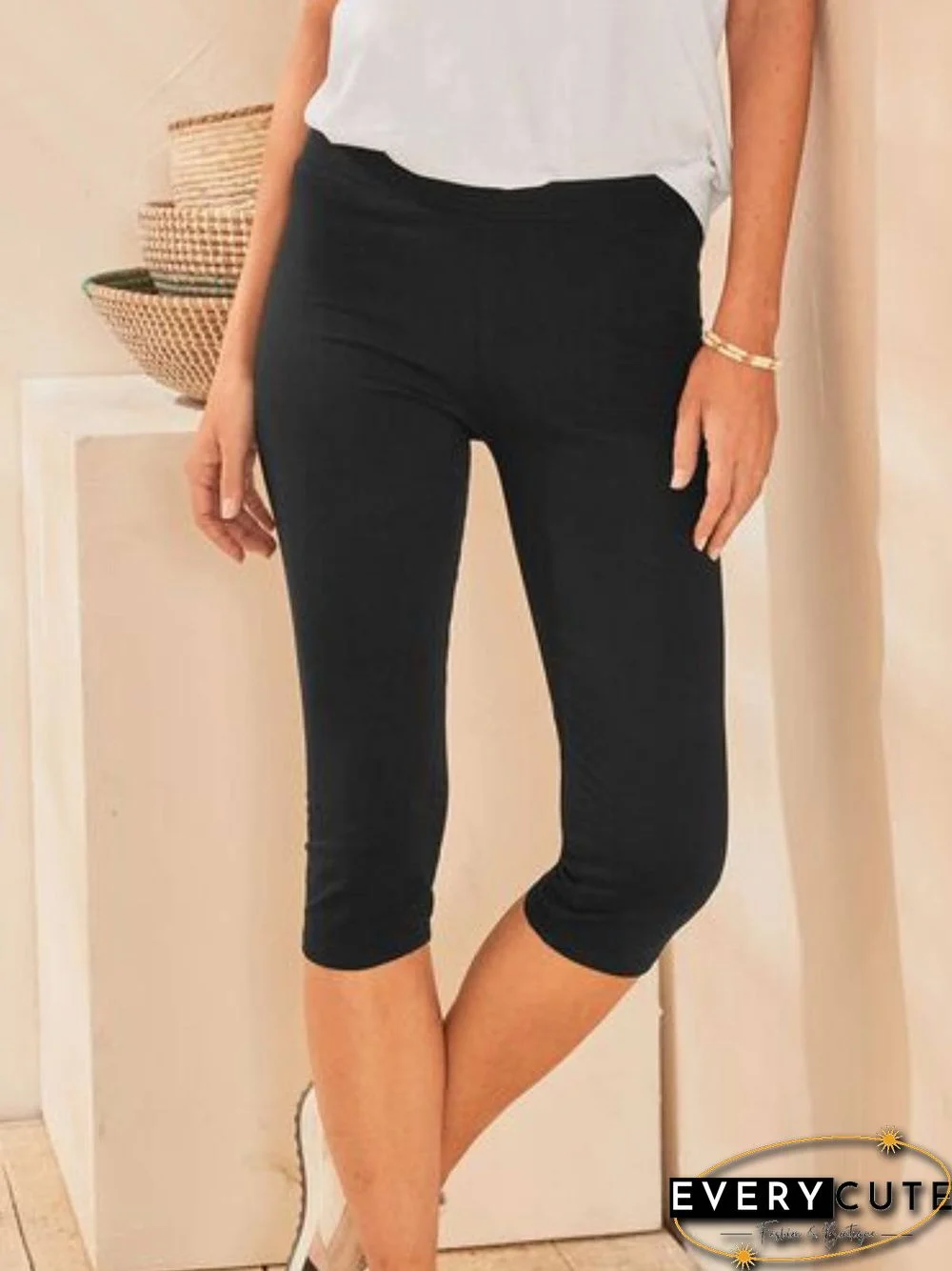 Casual Elastic waist Leggings