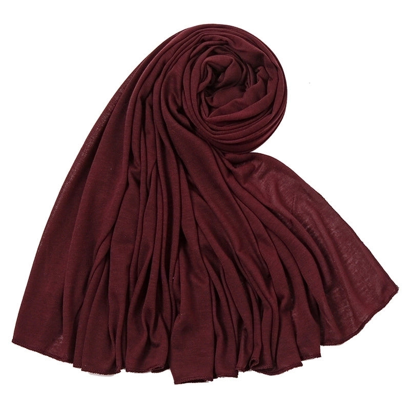 Women’s Minimalist Solid Color Mercerized Cotton Winter Scarves