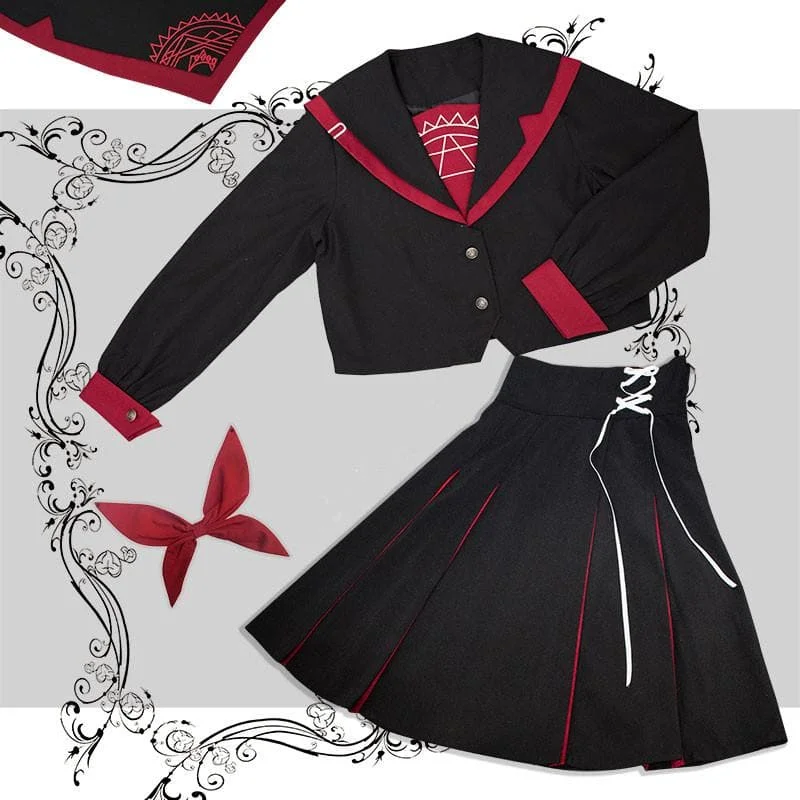 [Reservation] Kawaii Magic Circle Sailor Embroidery School Girl Uniform Seifuku SP179012