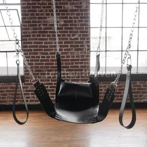 Handmade Black Leather Heavy Weight Hanging Sex Swing Sling, Gay ...