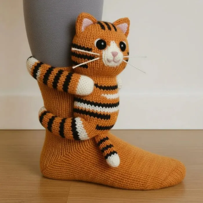 Hughug 3D Knit Animal Socks