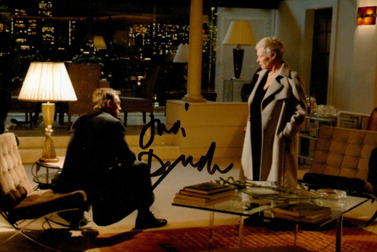 Dame Judi Dench Signed 6x4 Photo Poster painting M James Bond 007 Spectre Genuine Autograph +COA