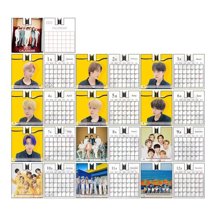 방탄소년단 Butter 2022 Desk Calendar