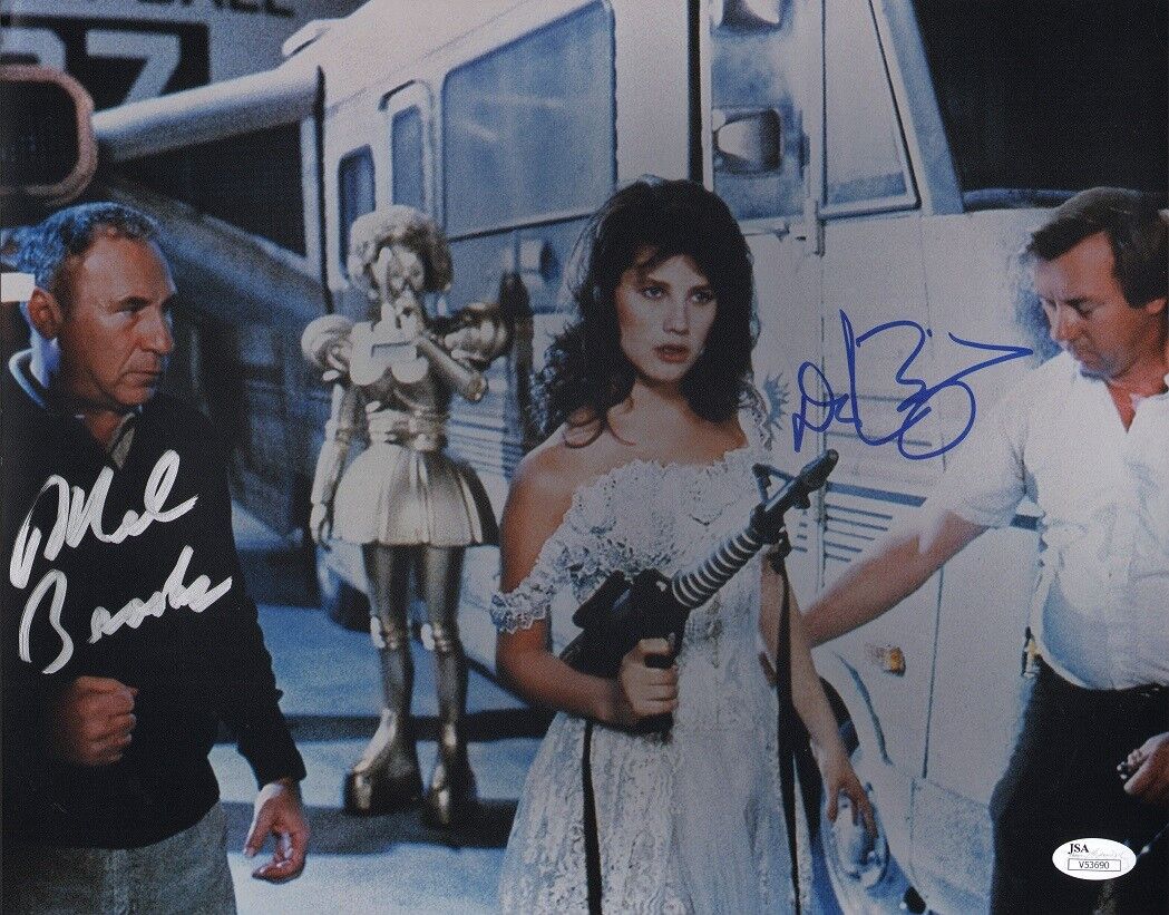 DAPHNE ZUNIGA & MEL BROOKS Authentic Hand-Signed SPACEBALLS 11x14 Photo Poster painting(JSA COA)