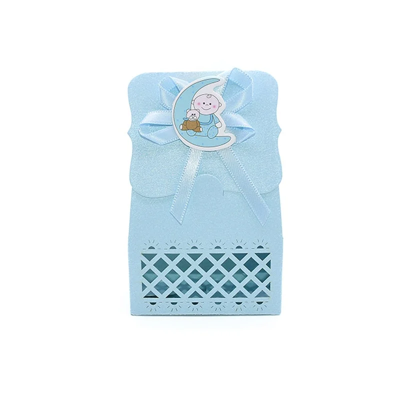 12Pcs Cute Baby Shower Gift Box Candy Box Boy Girl Baby Shower Favors Bag Kids Birthday Party Gender Reveal Party Supplies