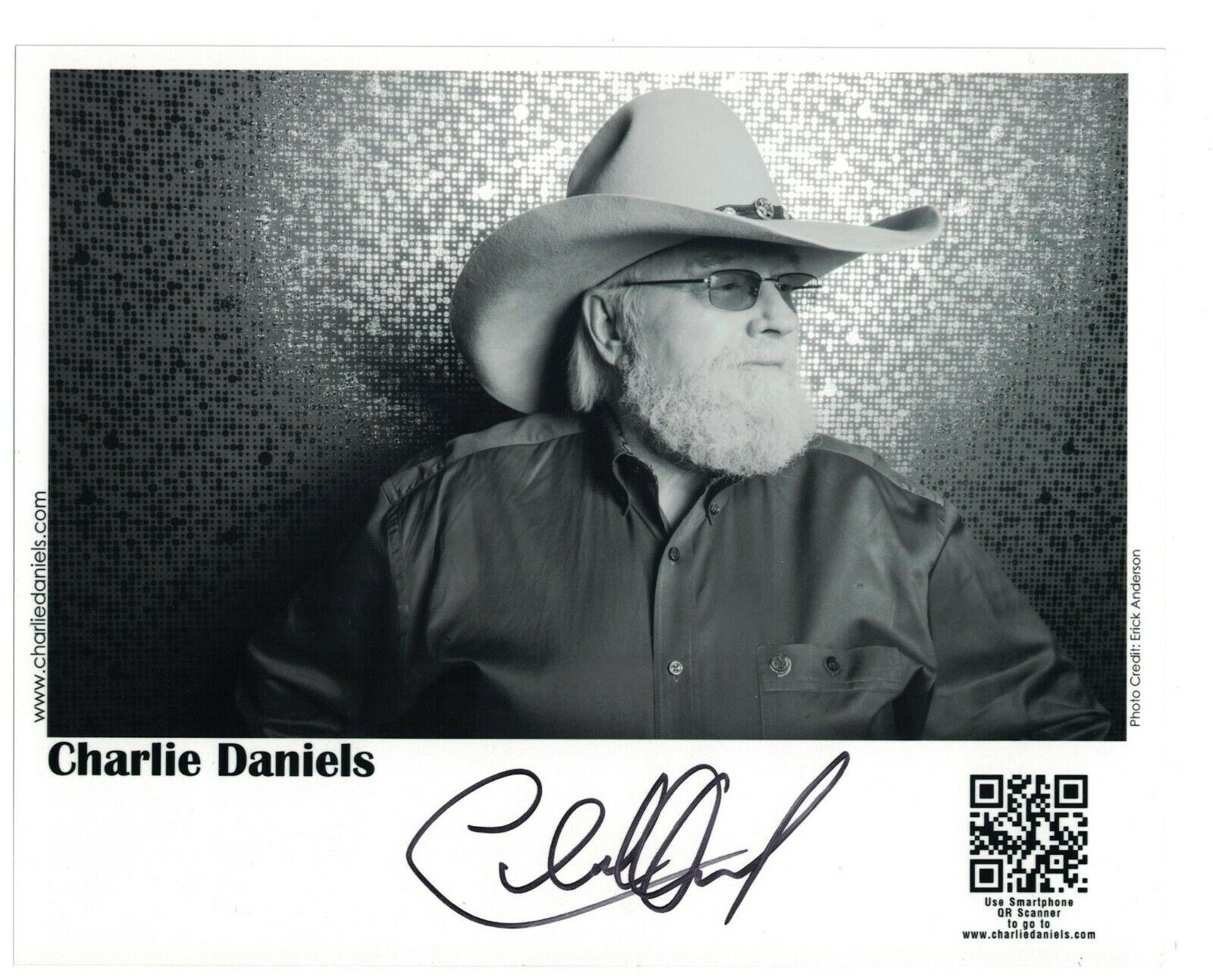 Charlie Daniels Signed Autographed 8 x 10 Photo Poster painting Country Music Singer D