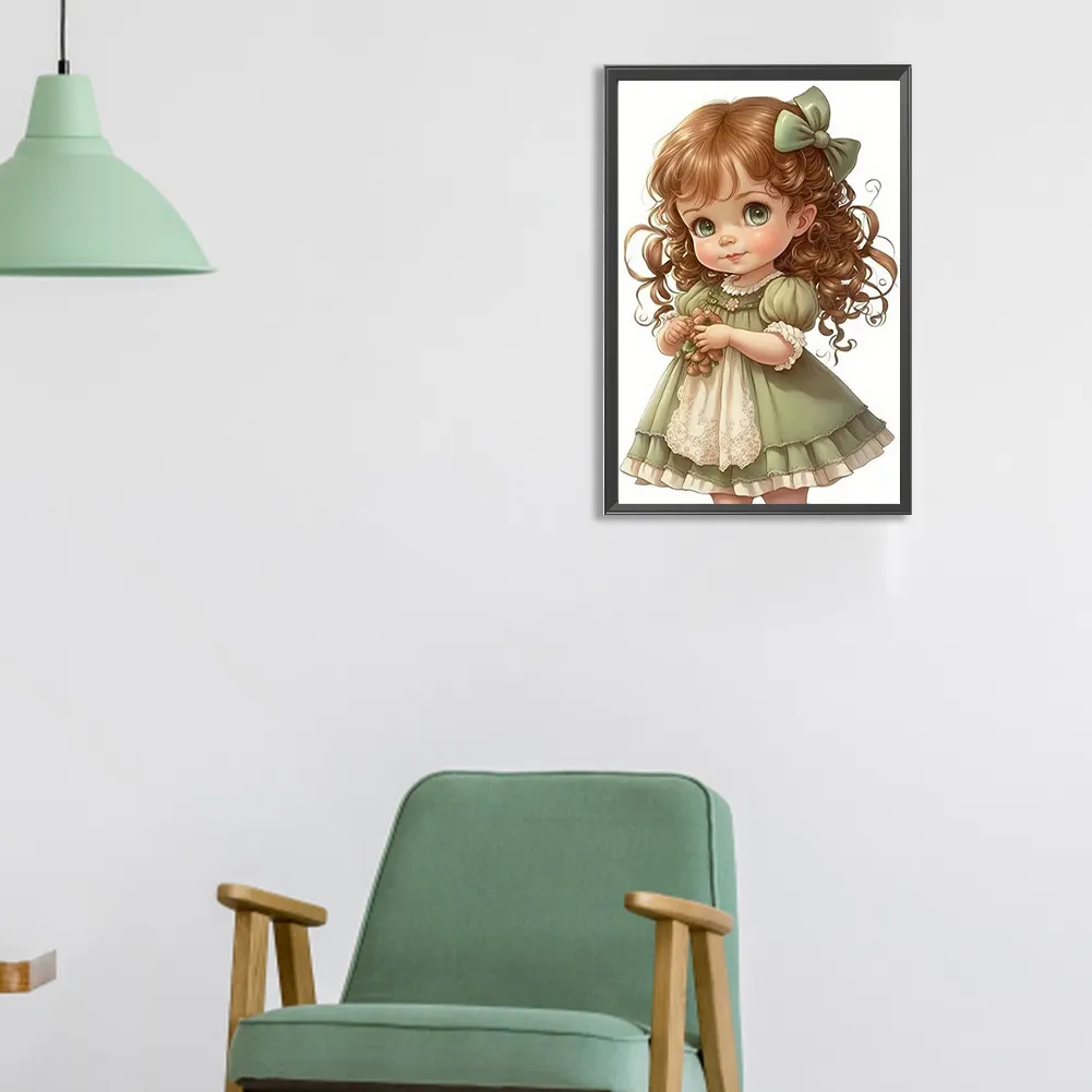 Full Round Diamond Painting 30*45cm - Little Girl