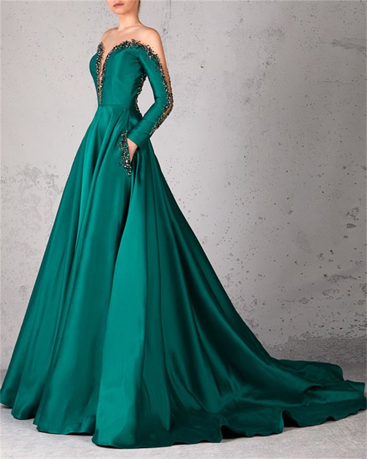 Women's Solid Color Embroidered Dress