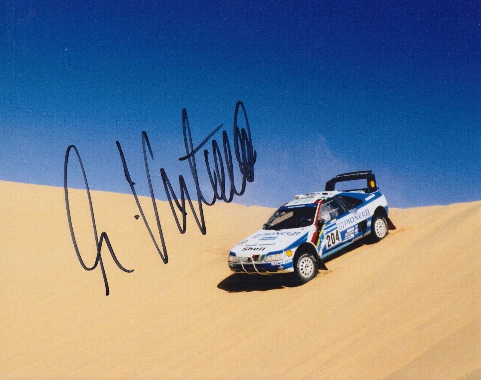 Ari Vatanen Hand Signed 10x8 Photo Poster painting Rally Autograph Peugeot 6