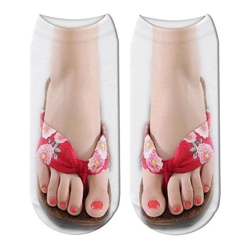 Funny Unisex Foot Polyester Ankle Socks