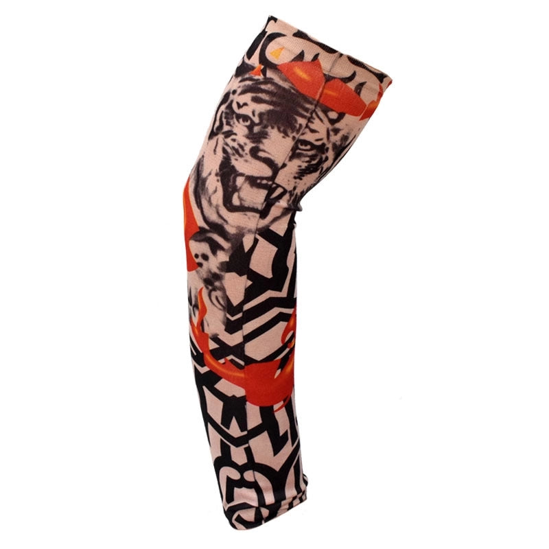 Unisex Punk Cool Style Stripe Skull Polyester Arm Sleeves