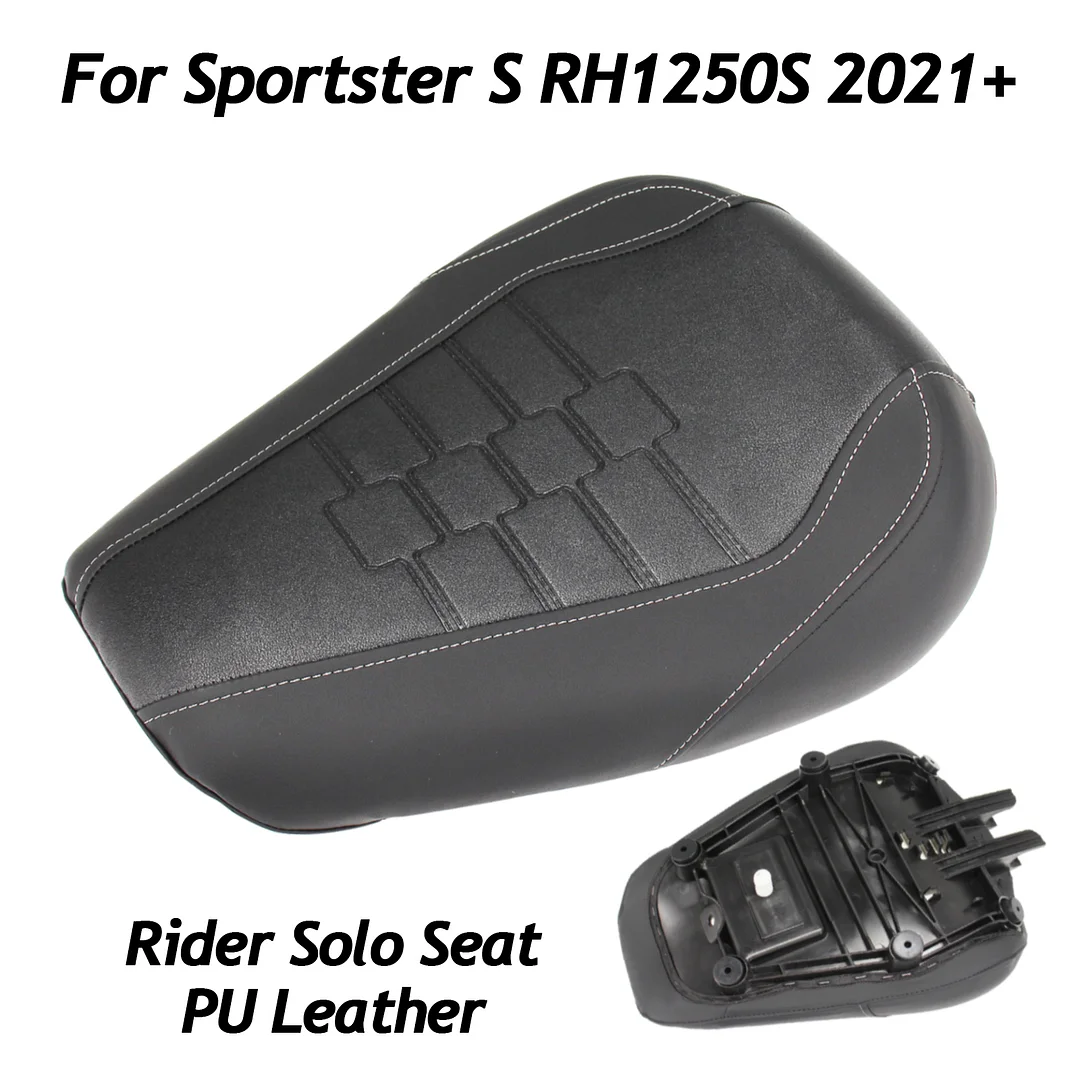 Front Rider Solo Seat PU Leather Cushion For Harley Sportster S RH1250S 2021-ON