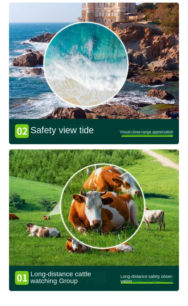 Likron Watches Likron Portable High-Definition Monocular Telescope - All-Optical Lens with High Magnification Zoom for Hun...