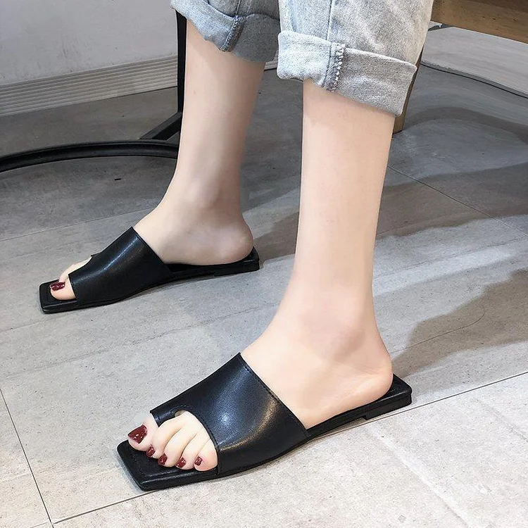 Women Open Toe Sandals Flats Summer Flat Sandals