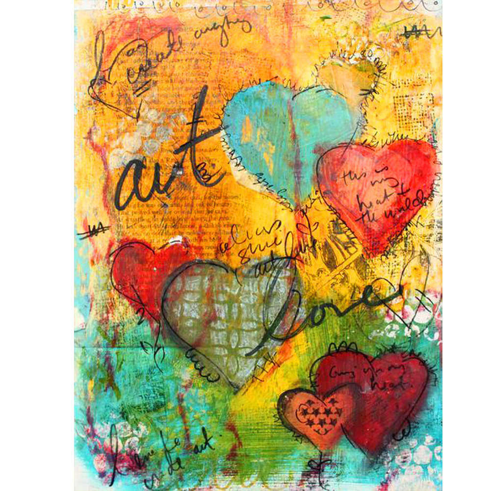 

Cartoon Heart - Round Drill Diamond Painting - 30*40CM, 501 Original