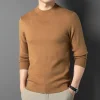 Men's half turtleneck solid color wool sweater