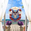 (US Only)3Pcs Owl Diamond Painting Set Diamond Art Pendant Wall Door Decoration