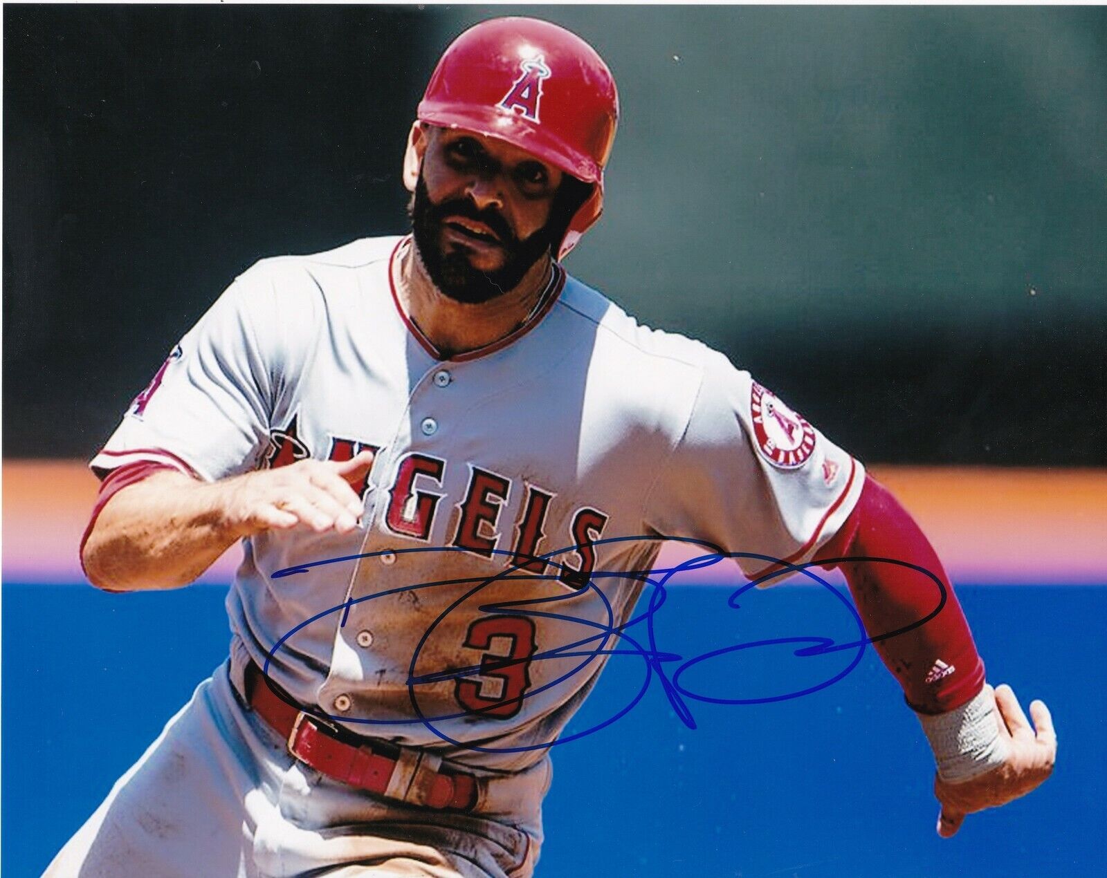 DANNY ESPINOSA LOS ANGELES ANGELS ACTION SIGNED 8x10