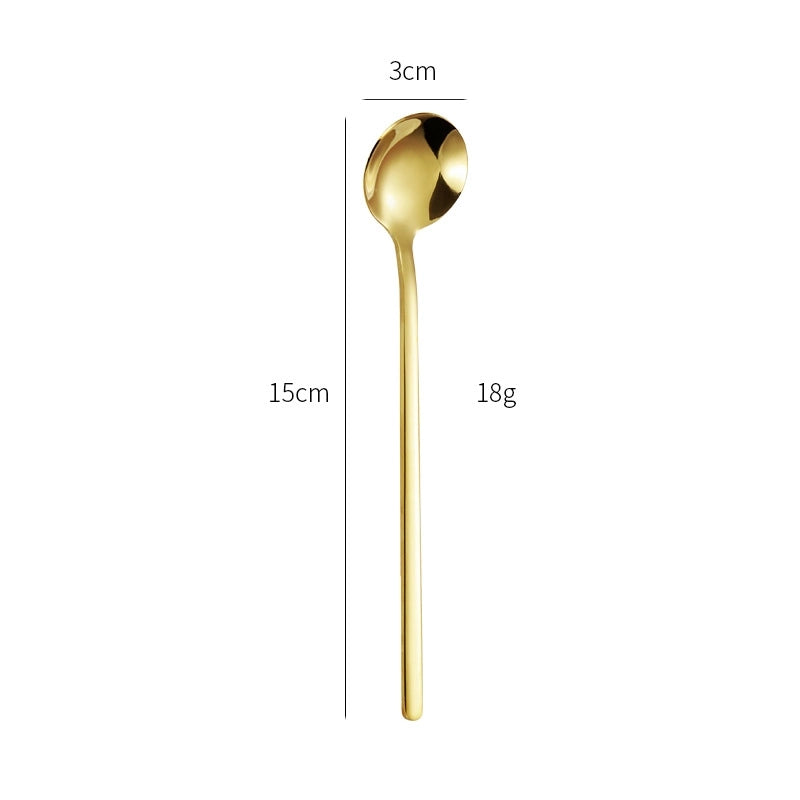 Casual Solid Color Stainless Steel Spoon