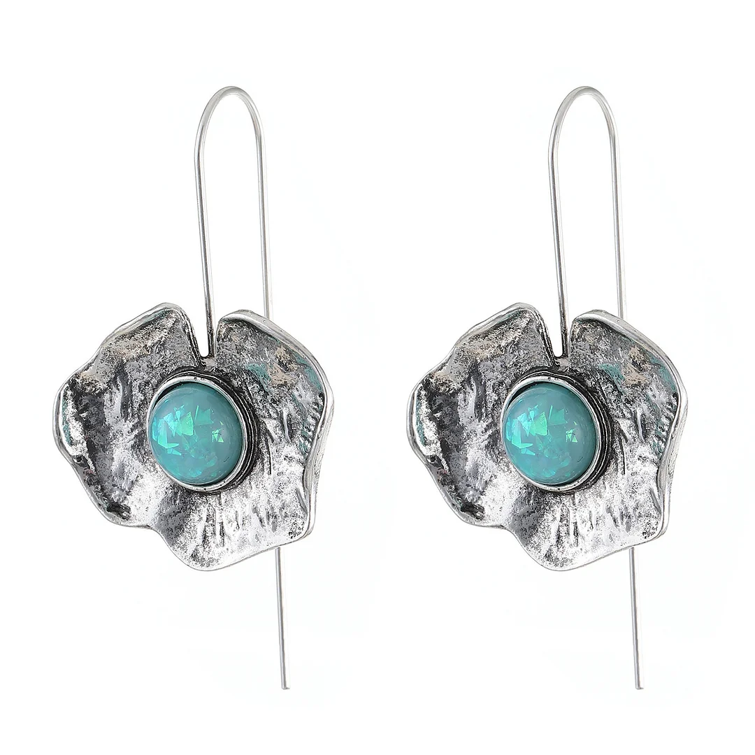 Ruffle Lily Moonstone Earrings