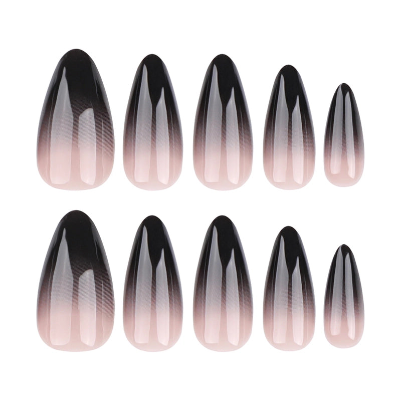Halloween French Style Gradient Color ABS Press-on Nails 1 Set