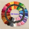 100 Colors Embroidery Thread Hand Cross Stitch Floss Sewing Skeins Craft