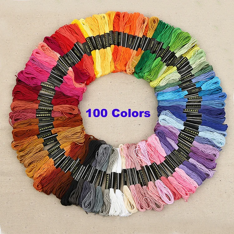 5pcs/set Colorful Cross Stitch Thread Braiding Kit, Diy Embroidery Floss  Craft Tool