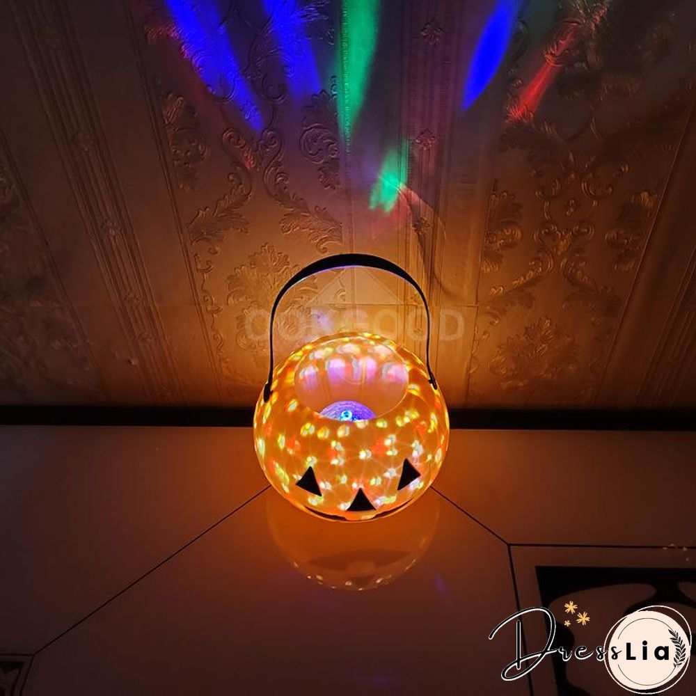 Pumpkin Light Bucket For Halloween Decoration