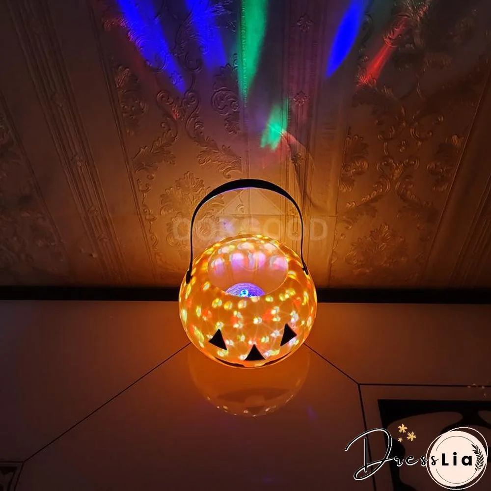 Pumpkin Light Bucket For Halloween Decoration